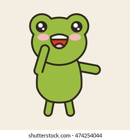 cute toad tender isolated icon vector illustration design