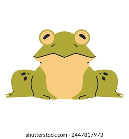 Cute toad vector cartoon illustration isolated on a white background.