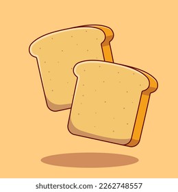 Cute Toast bread cartoon illustration