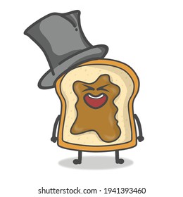 süße Toast-Zeichen, Vektordesign-Vorlagengrafik