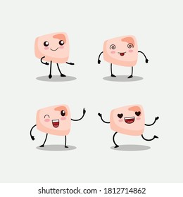 Cute Tofu Character happy laugh