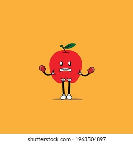 cute tomato cartoon mascot vector 