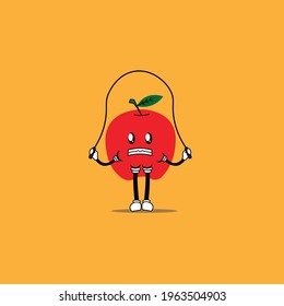 cute tomato cartoon mascot vector 