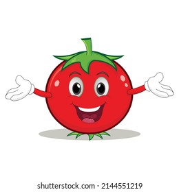 cute tomato character vector design 