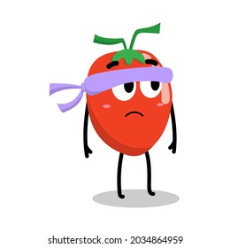 cute tomato character vector illustration design