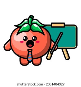 tomate lindo haciendo una ilustración de icono de presentación gráfico vectorial
