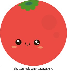 Cute tomato, illustration, vector on white background.