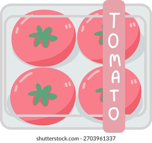 Cute Tomato Packaging Illustration Design
