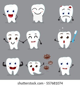 Cute Tooth cartoon collection set