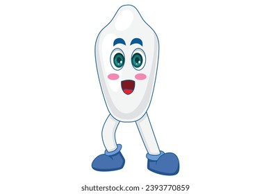 Cute Tooth Character Design Illustration