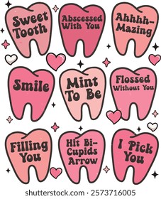 Cute Tooth Valentine Happy Dentist