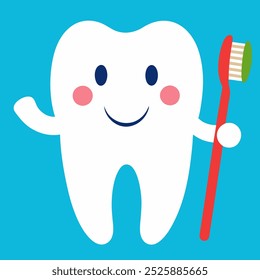 Uma Ilustração Vetorial de Dente Bonito
