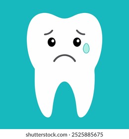 A Cute Tooth Vector Illustration