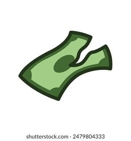 lindo icono de dinero rasgado Vector gratis