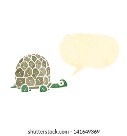 cute tortoise retro cartoon