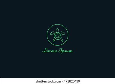 Cute tortoise vector logo template