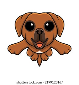 Cute tosa inu cartoon jumping