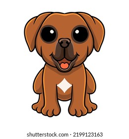 Cute tosa inu cartoon posing