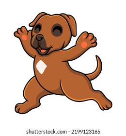Cute tosa inu cartoon running