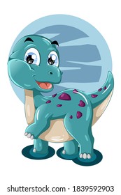 A cute tosca dinosaur animal illustration