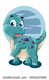 A cute tosca dinosaur animal illustration