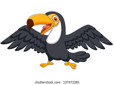 Cute toucan bird cartoon