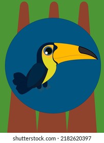 A cute toucan bird drawing