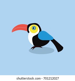 cute toucan bird vector
