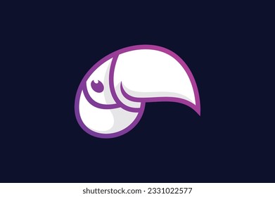 cute toucan vector template logo design