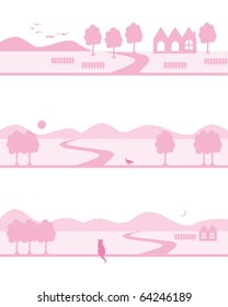 cute town silhouette