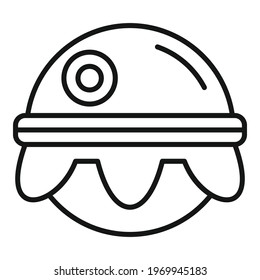 Cute toy ball icon. Outline Cute toy ball vector icon for web design isolated on white background