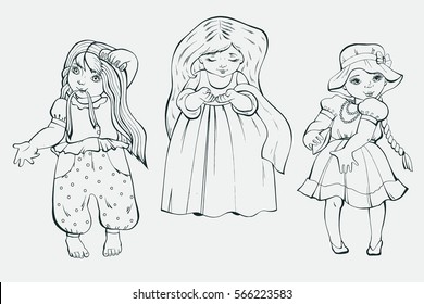 Cute toy illustration, best girl's dolls for the little princess