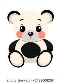  Lindo panda de juguete. Ilustración vectorial