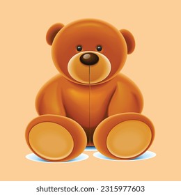 cute toy teddy bear for kids vector 2D legokjambe