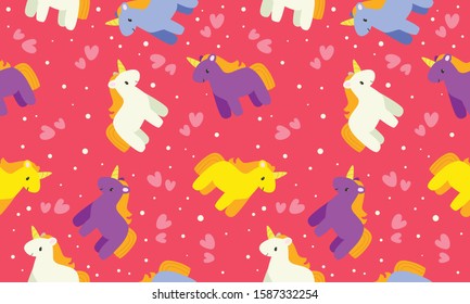 cute toys kids unicorn pattern seamless