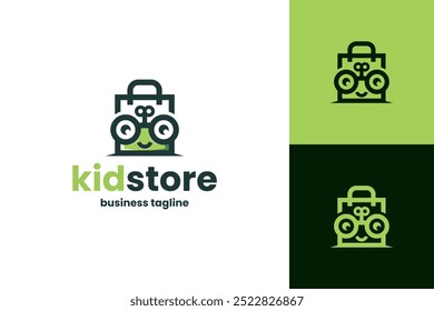 cute toys store logo vector