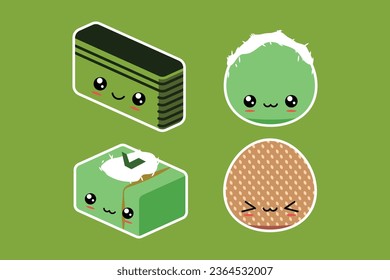 cute traditional Indonesian food vector