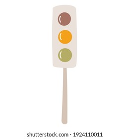 Luz de tráfico, ilustración vectorial. 