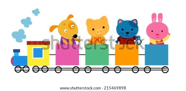 cute-train-animals-stock-vector-royalty-free-215469898-shutterstock