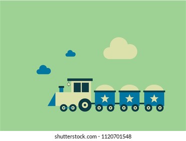 cute train cartoon vector