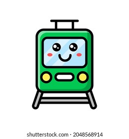 cute train icon illustration vector graphic