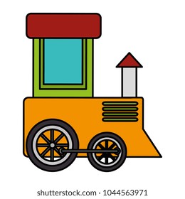 cute train toy icon