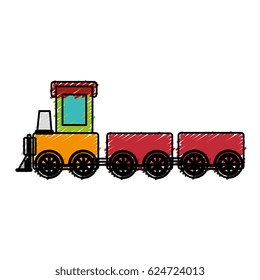 cute train toy icon