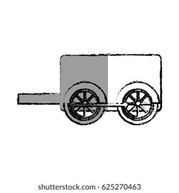 cute train toy icon
