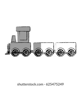 cute train toy icon