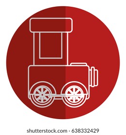 cute train toy icon