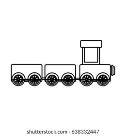 cute train toy icon