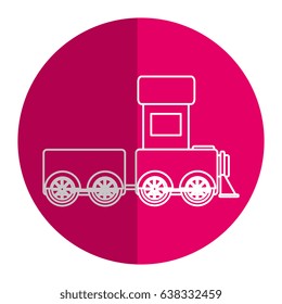 cute train toy icon