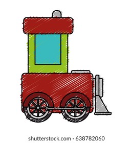 cute train toy icon