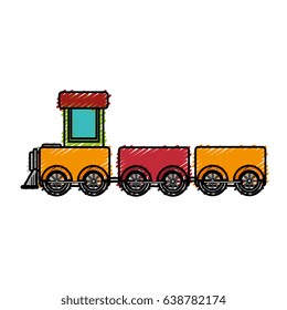 cute train toy icon